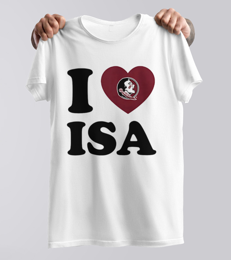 I Love Florida State Seminoles Heart ISA T-Shirt