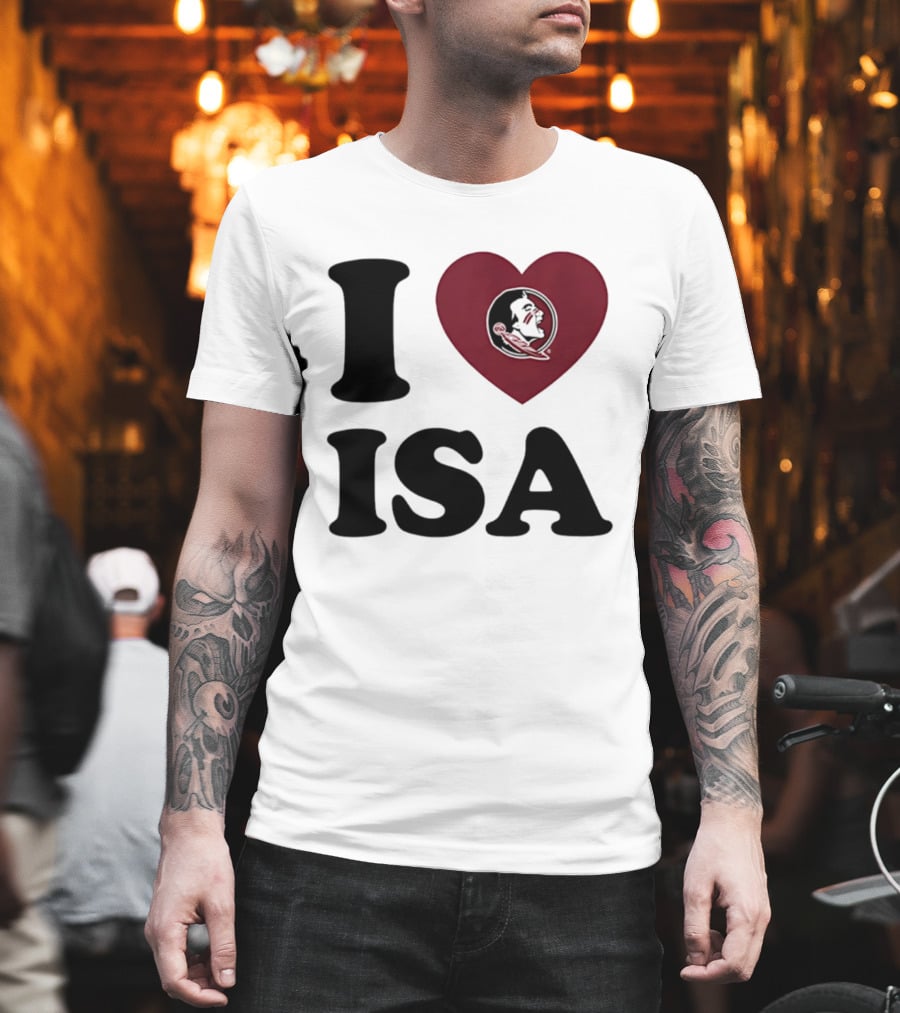 I Love Florida State Seminoles Heart ISA T-Shirt
