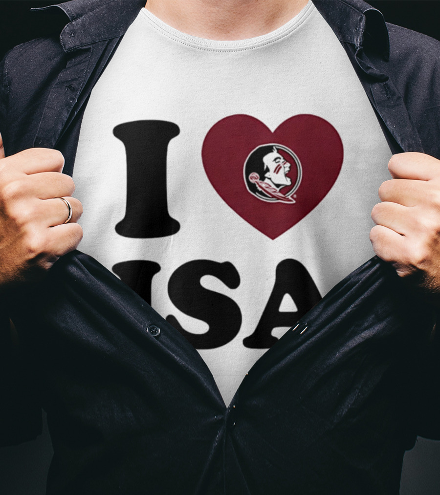 I Love Florida State Seminoles Heart ISA T-Shirt