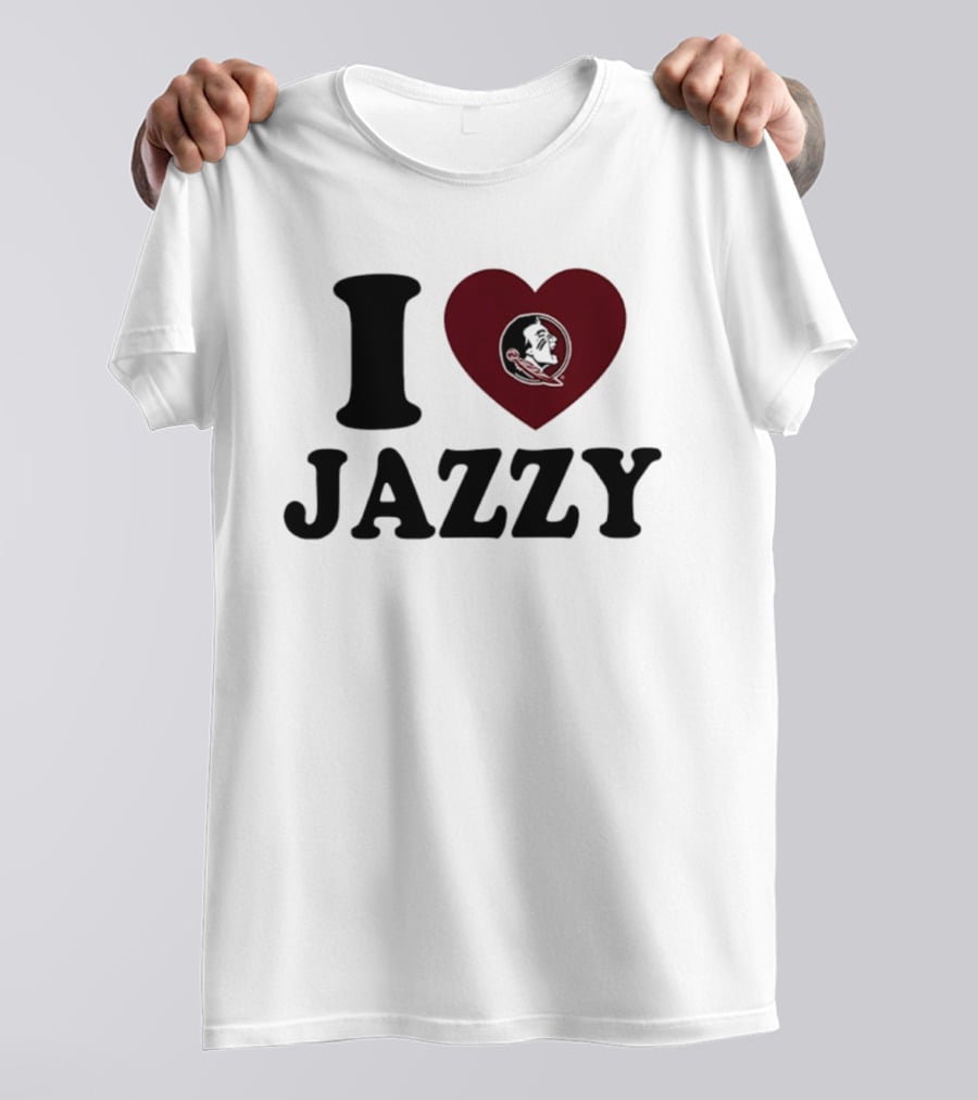I Love Jazzy Florida State Heart Fan Pride T-Shirt