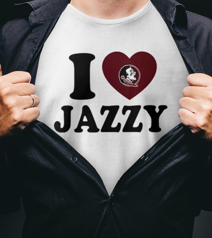 I Love Jazzy Florida State Heart Fan Pride T-Shirt
