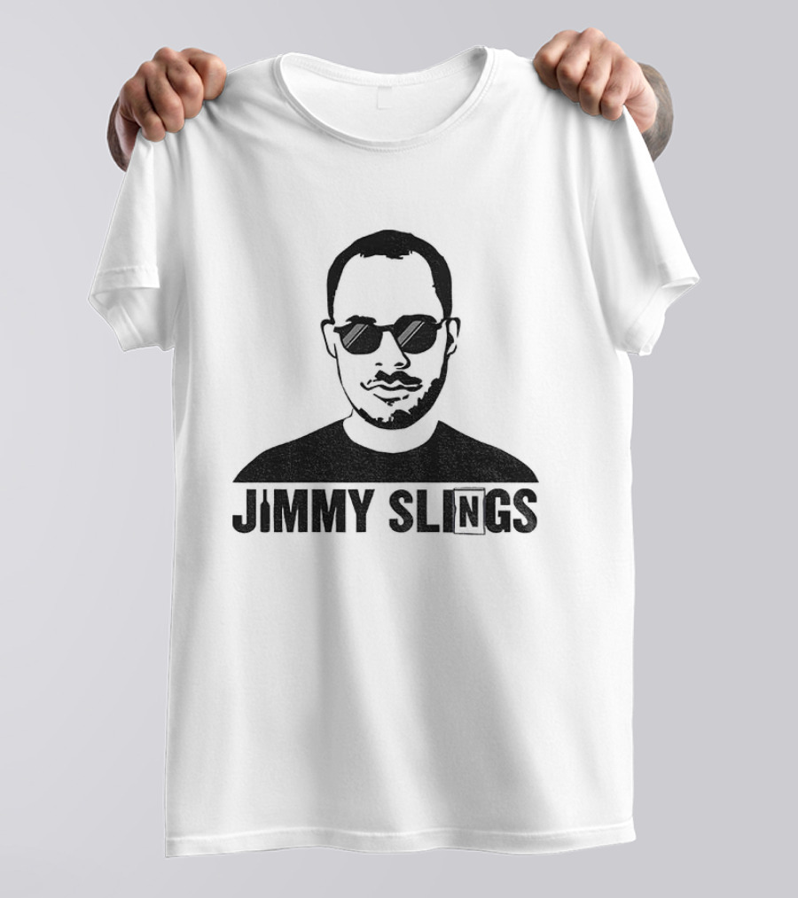 Jimmy Slings Sketch Portrait With Sunglasses T-Shirt