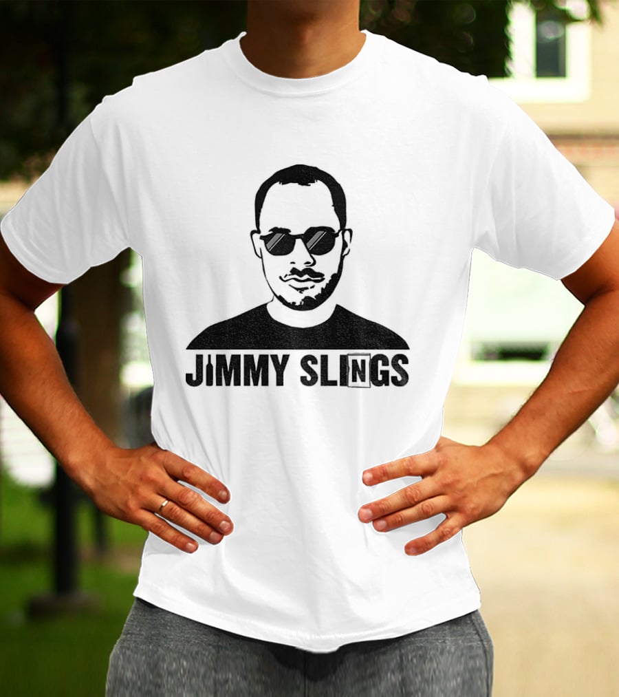 Jimmy Slings Sketch Portrait With Sunglasses T-Shirt