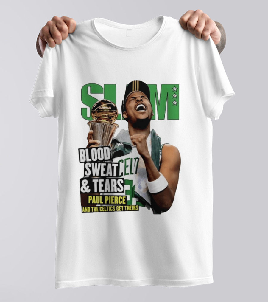 Paul Pierce SLAM Blood Sweat & Tears Celtics Champions T-Shirt