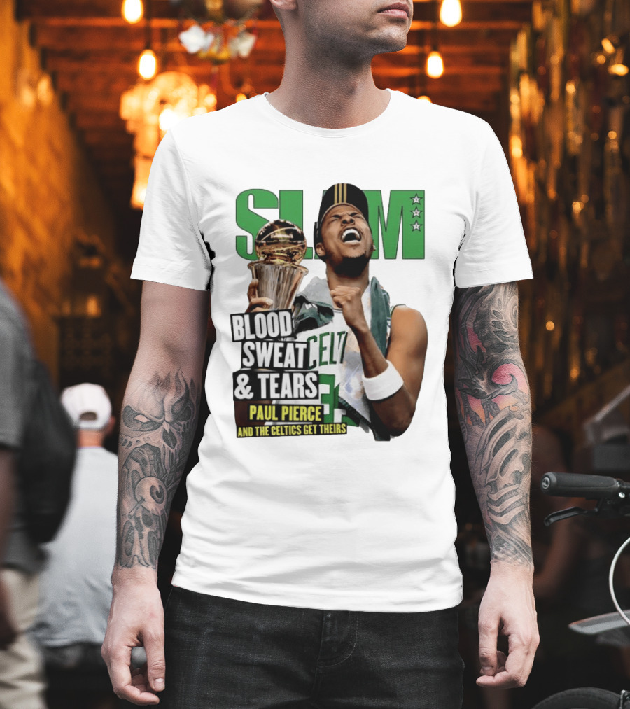 Paul Pierce SLAM Blood Sweat & Tears Celtics Champions T-Shirt