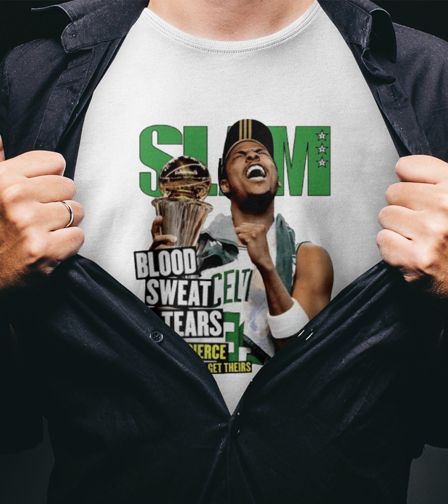 Paul Pierce SLAM Blood Sweat & Tears Celtics Champions T-Shirt