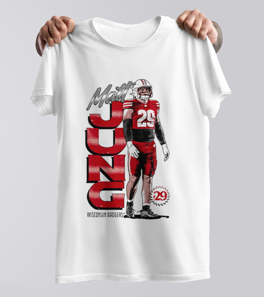 Matt Jung Wisconsin Badgers Football NCAA 29 T-Shirt