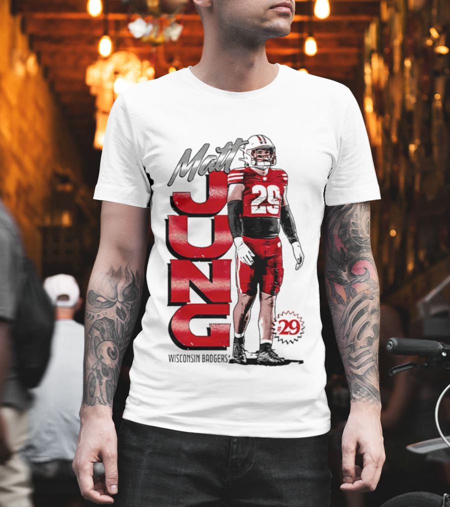 Matt Jung Wisconsin Badgers Football NCAA 29 T-Shirt
