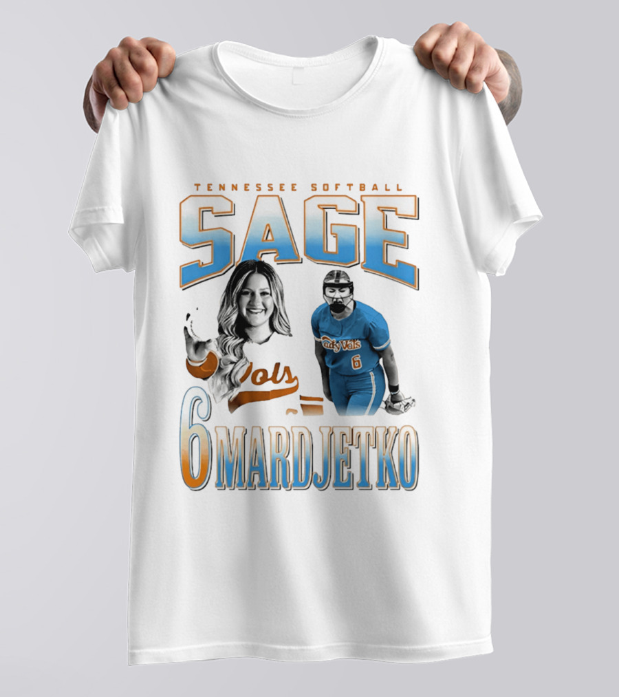 Tennessee Softball Sage Mardjetko 6 Lady Vols T-Shirt