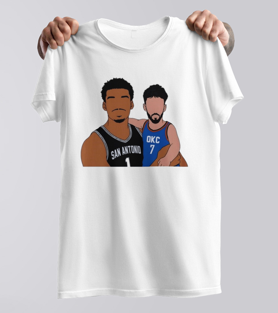 San Antonio Victor Wembanyama OKC Chet Holmgren Basketball T-Shirt