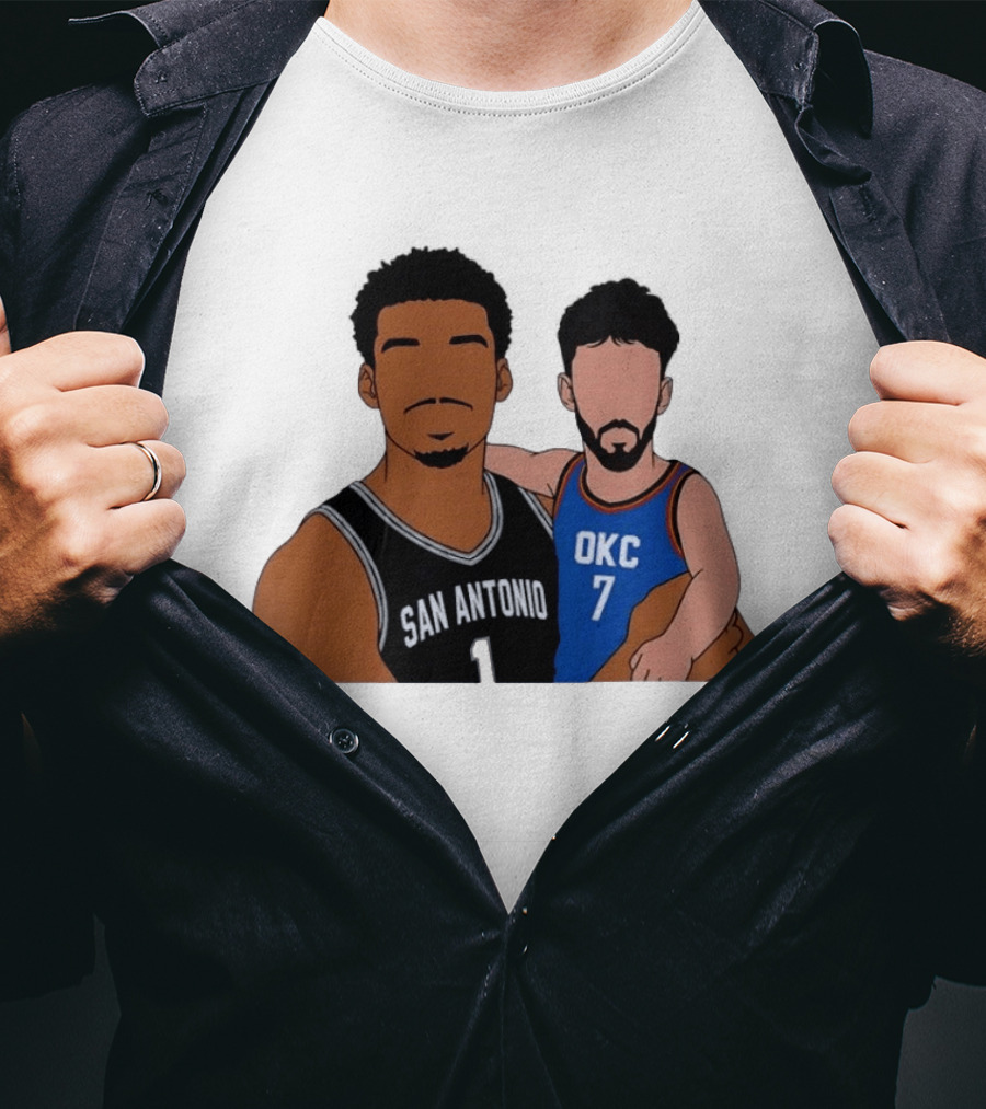San Antonio Victor Wembanyama OKC Chet Holmgren Basketball T-Shirt