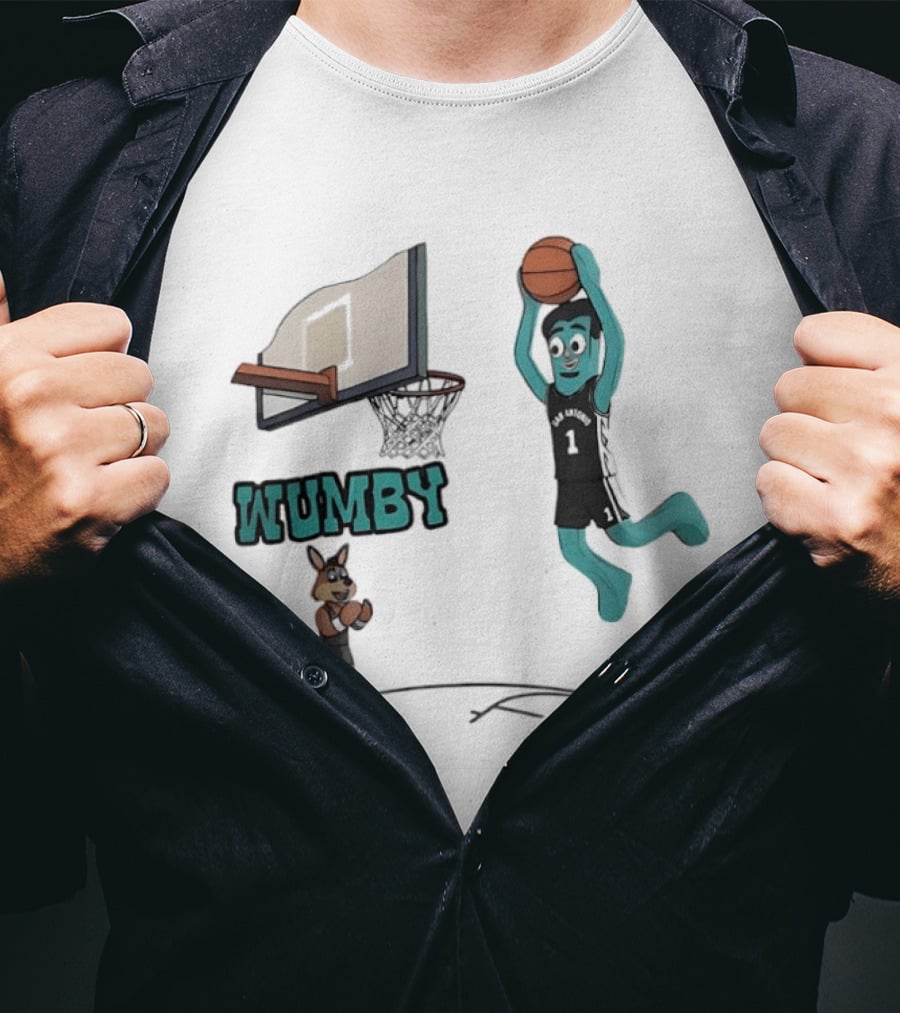 San Antonio Spurs Wumby Dunk Basketball Animated T-Shirt