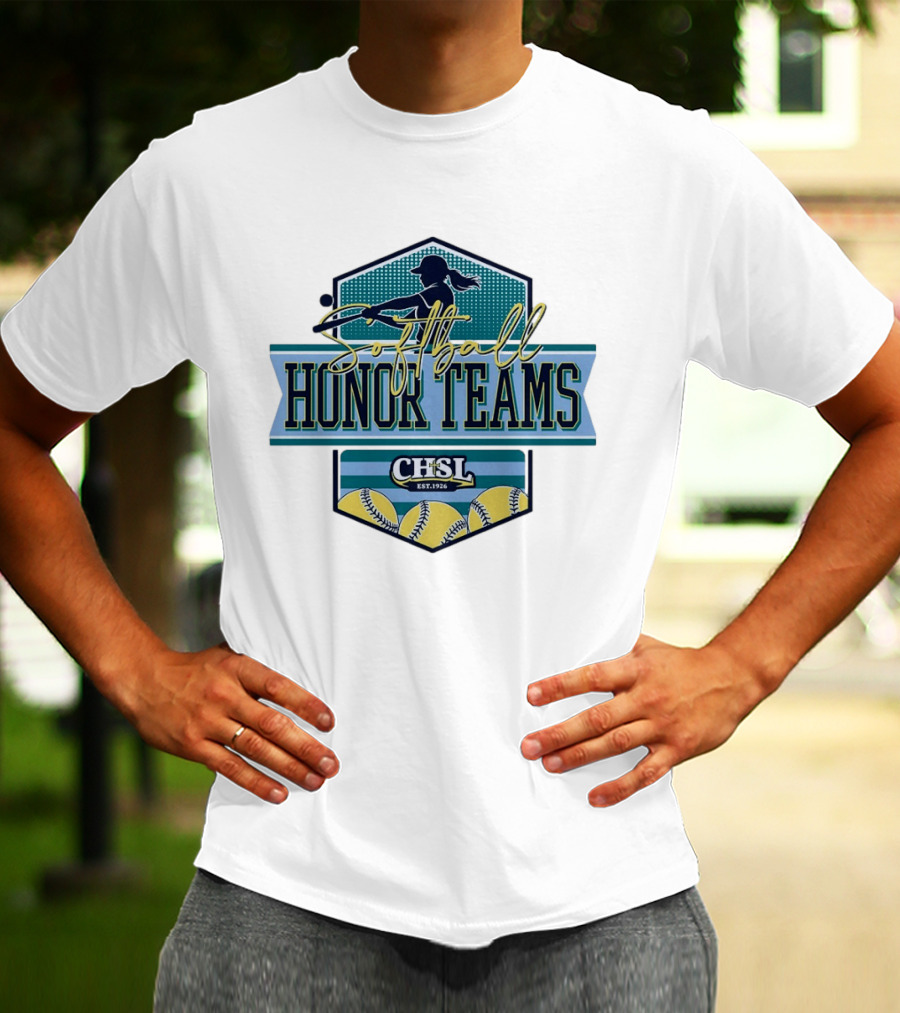 Softball Honor Teams CHSL Est. 1926 With Player Silhouette And Softballs T-Shirt