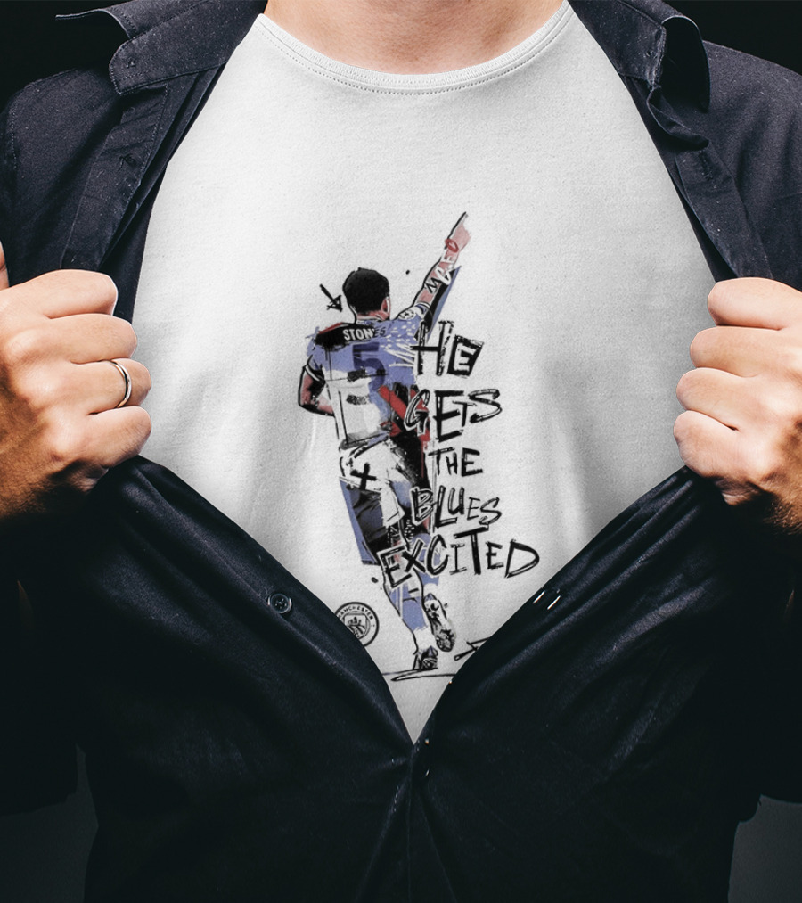 Stones He Gets The Blues Excited Soccer T-Shirt