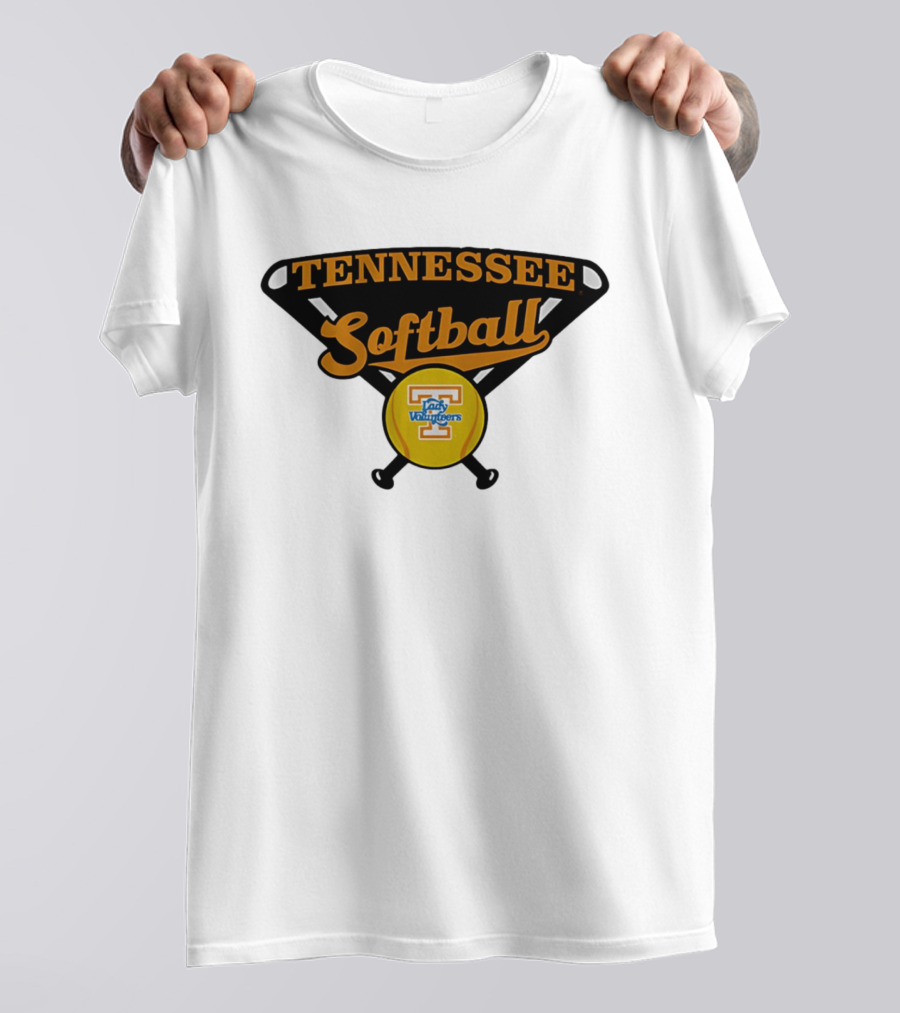 Tennessee Lady Volunteers Softball Crossed Bats T-Shirt
