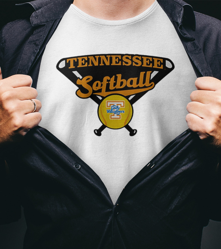 Tennessee Lady Volunteers Softball Crossed Bats T-Shirt