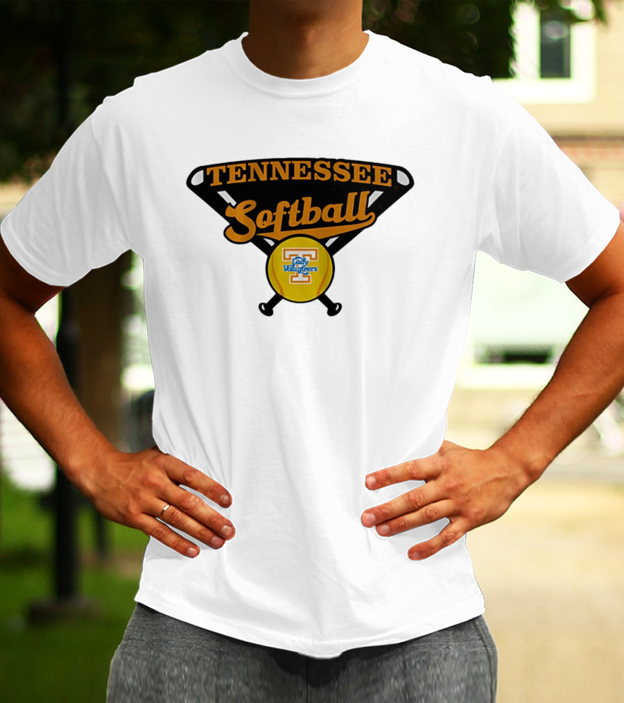 Tennessee Lady Volunteers Softball Crossed Bats T-Shirt