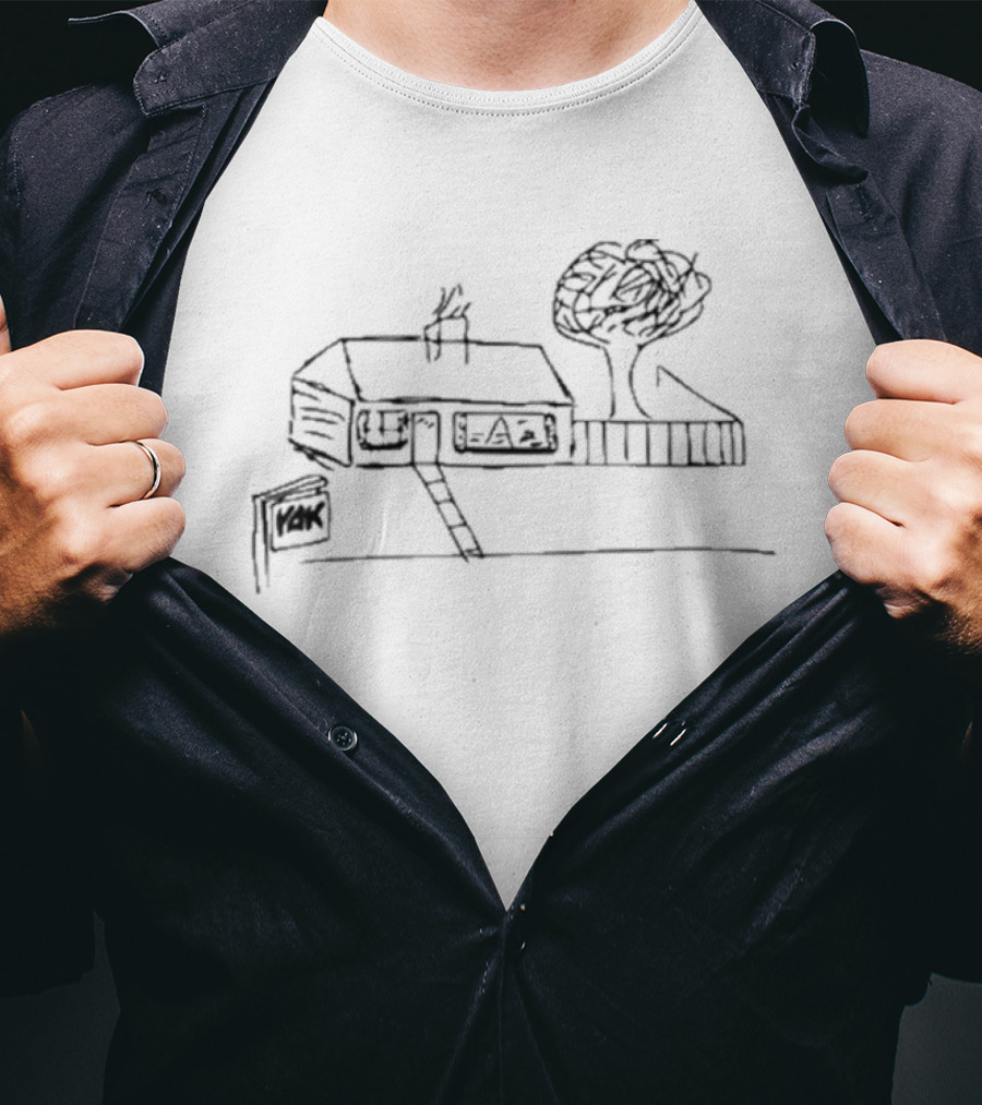 Yak House Paint Drawing Rustic Charm T-Shirt