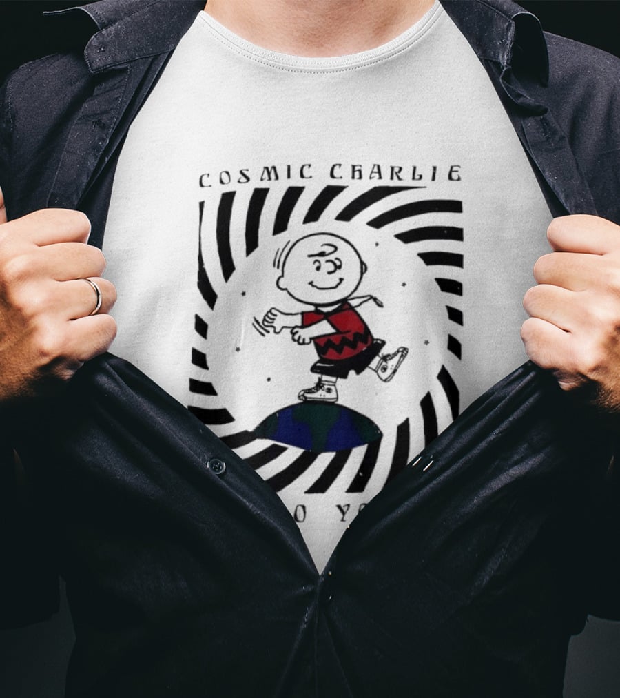 Cosmic Charlie Brown Peanuts How Do You Do Planet Dance T-Shirt