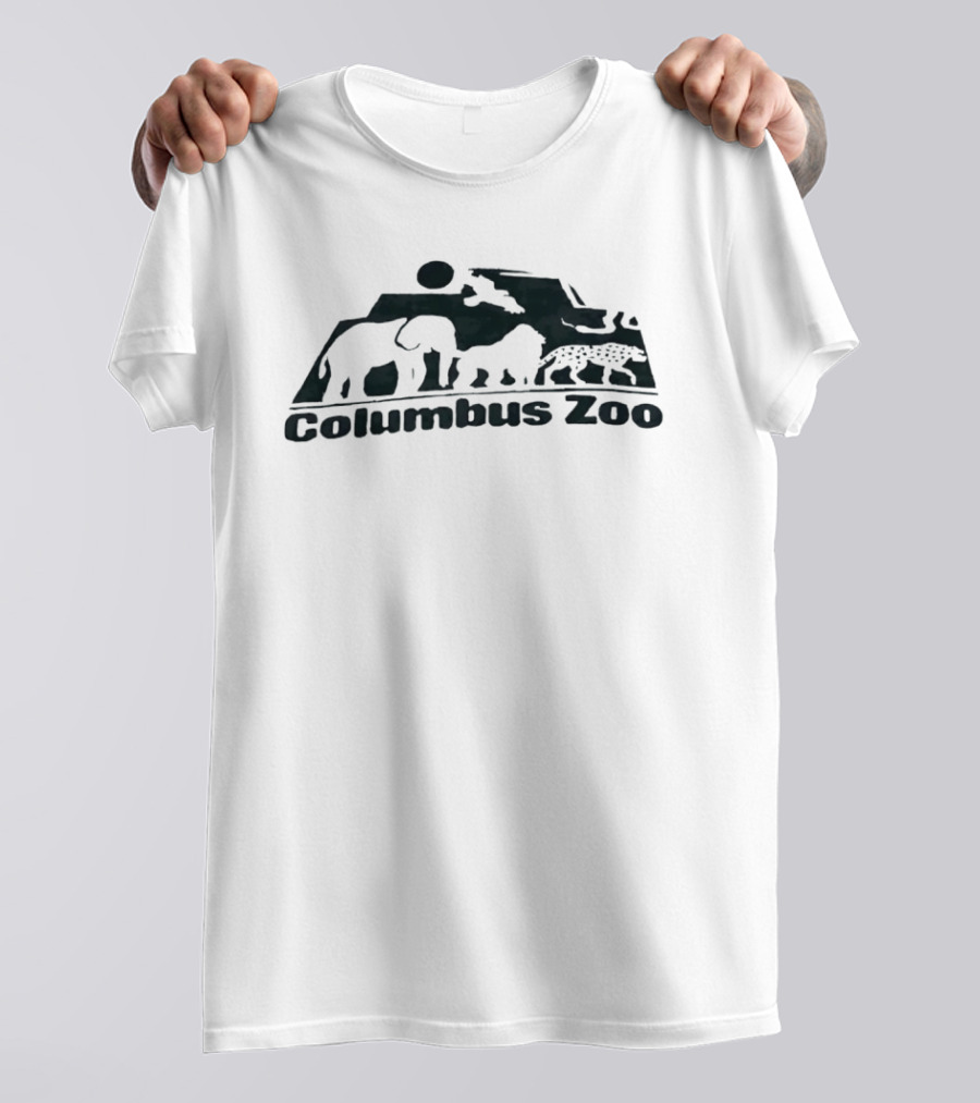 Columbus Zoo Elephant Lion Leopard Scenery T-Shirt