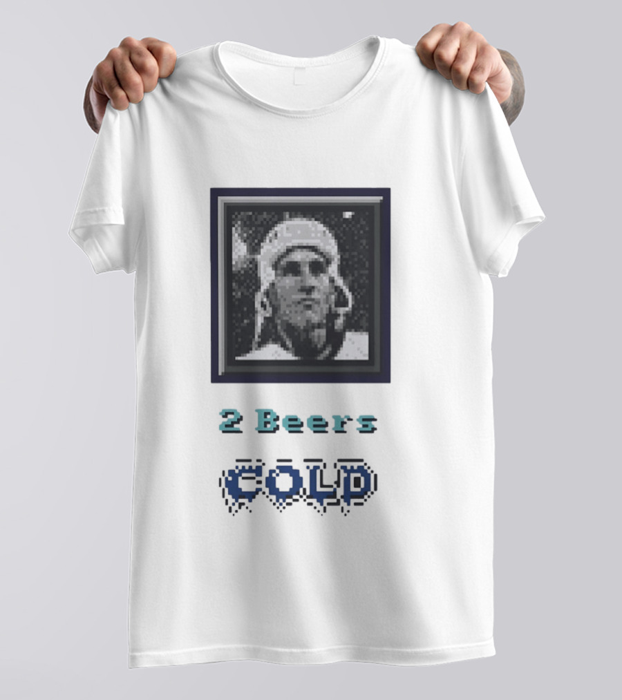 John Elway Denver Broncos Pixel Art 2 Beers Cold T-Shirt
