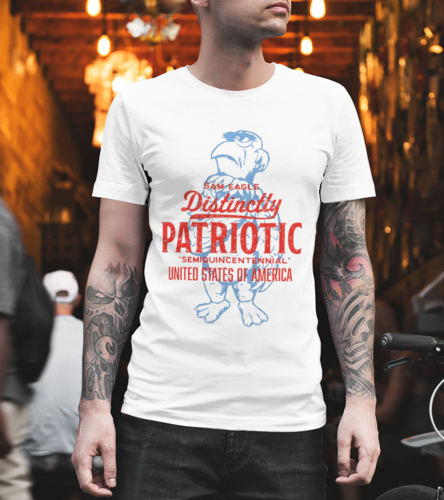 Sam Eagle Distinctly Patriotic Semiquincentennial United States Of America T-Shirt