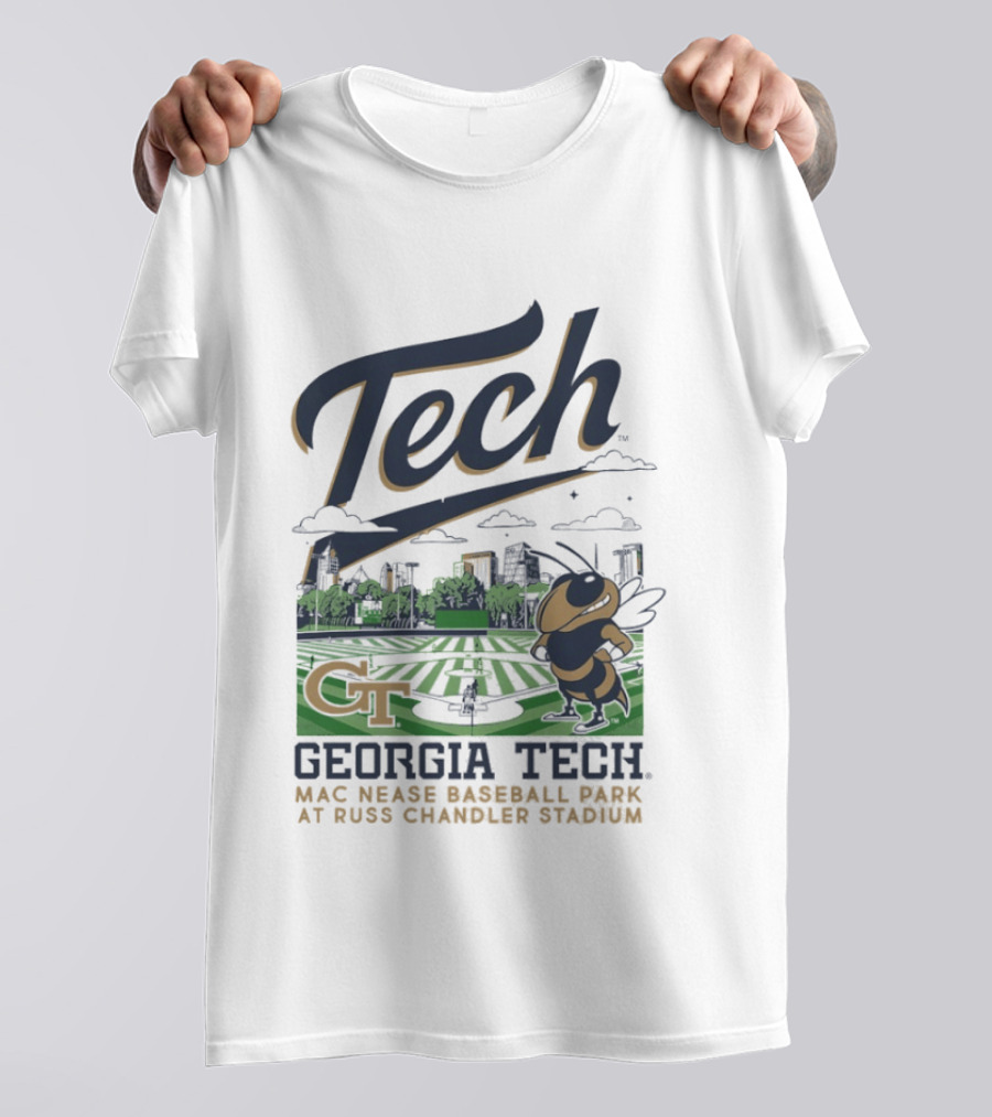Georgia Tech Yellow Jackets Mac Nease Baseball Park Russ Chandler Stadium T-Shirt