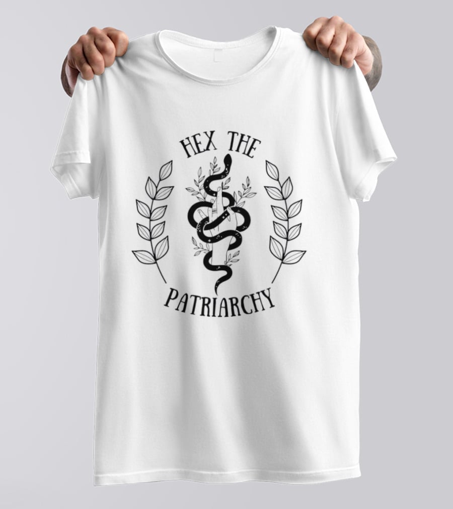 Hex The Patriarchy Snake With Leafy Hand T-Shirt