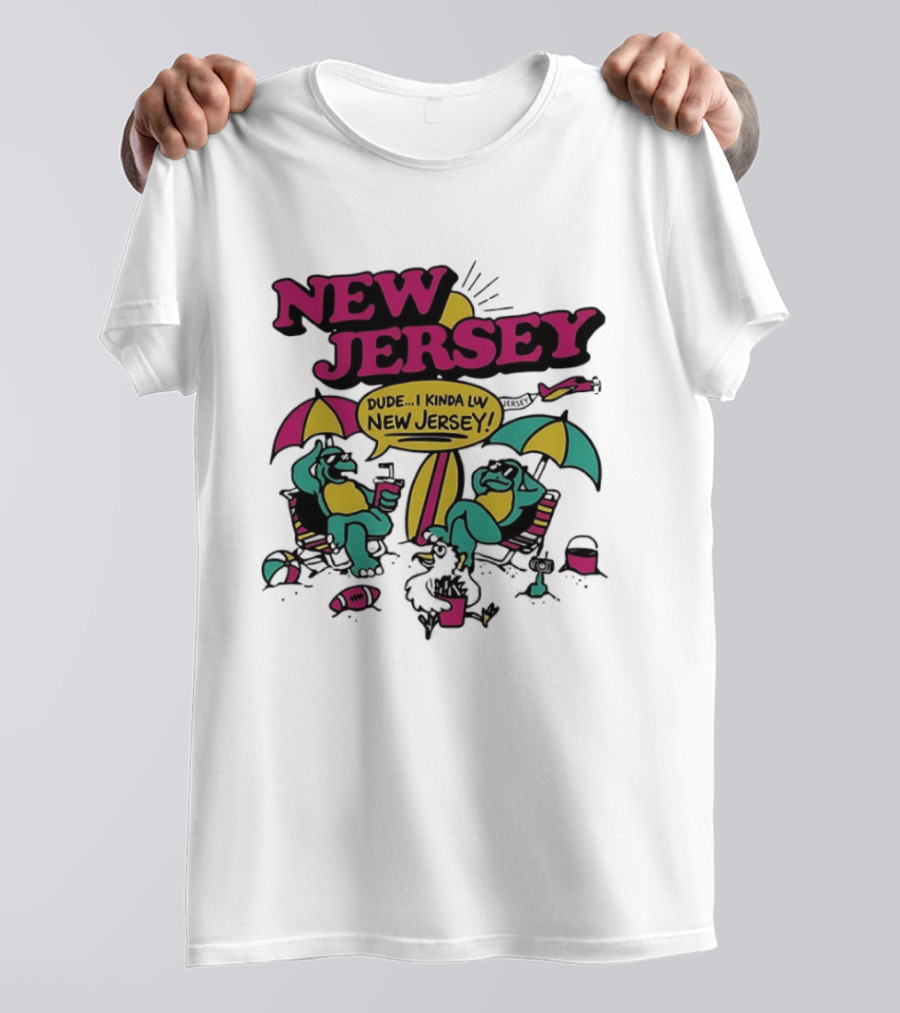 New Jersey Dude I Kinda Luv Beach Vibes With Beach Animals T-Shirt