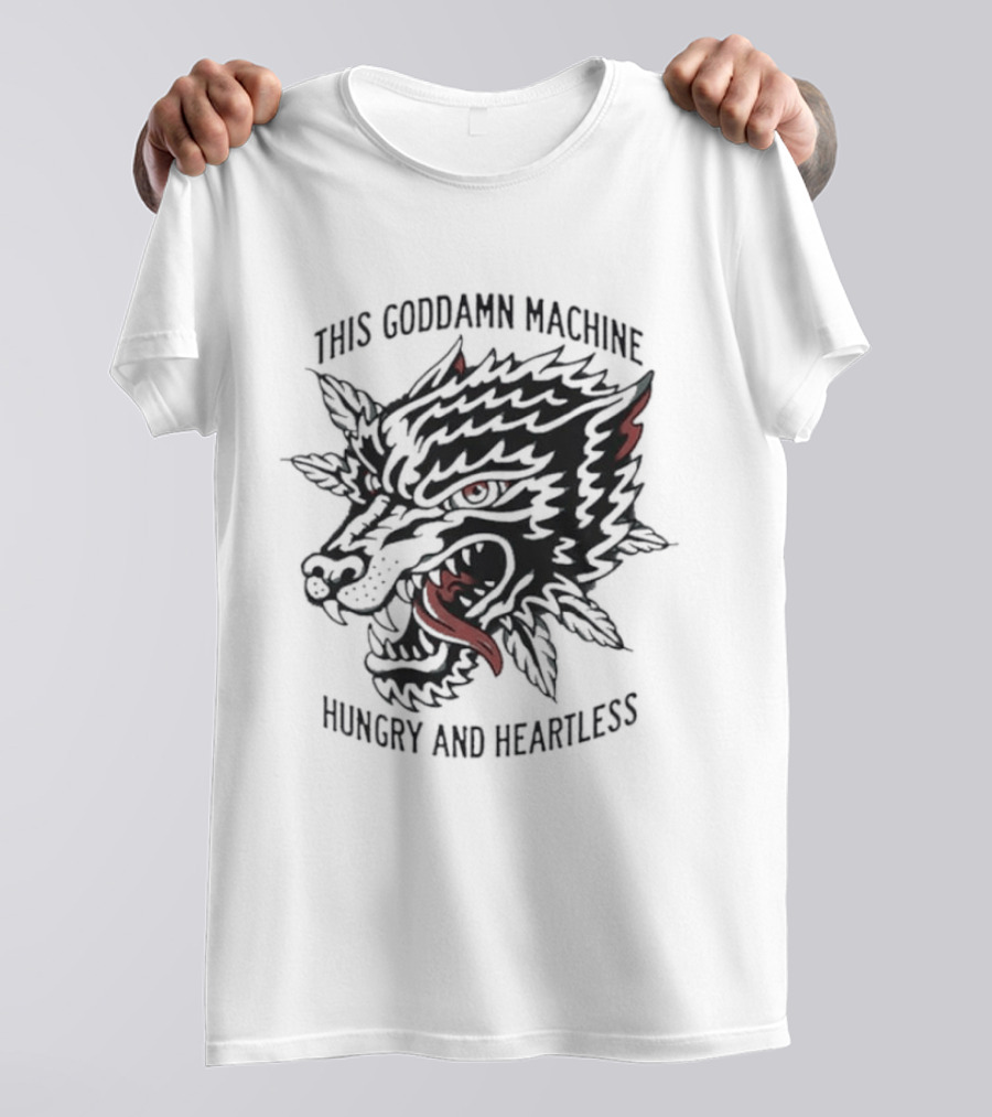 The Wonder Years This Goddamn Machine Wolf Head Hungry And Heartless T-Shirt