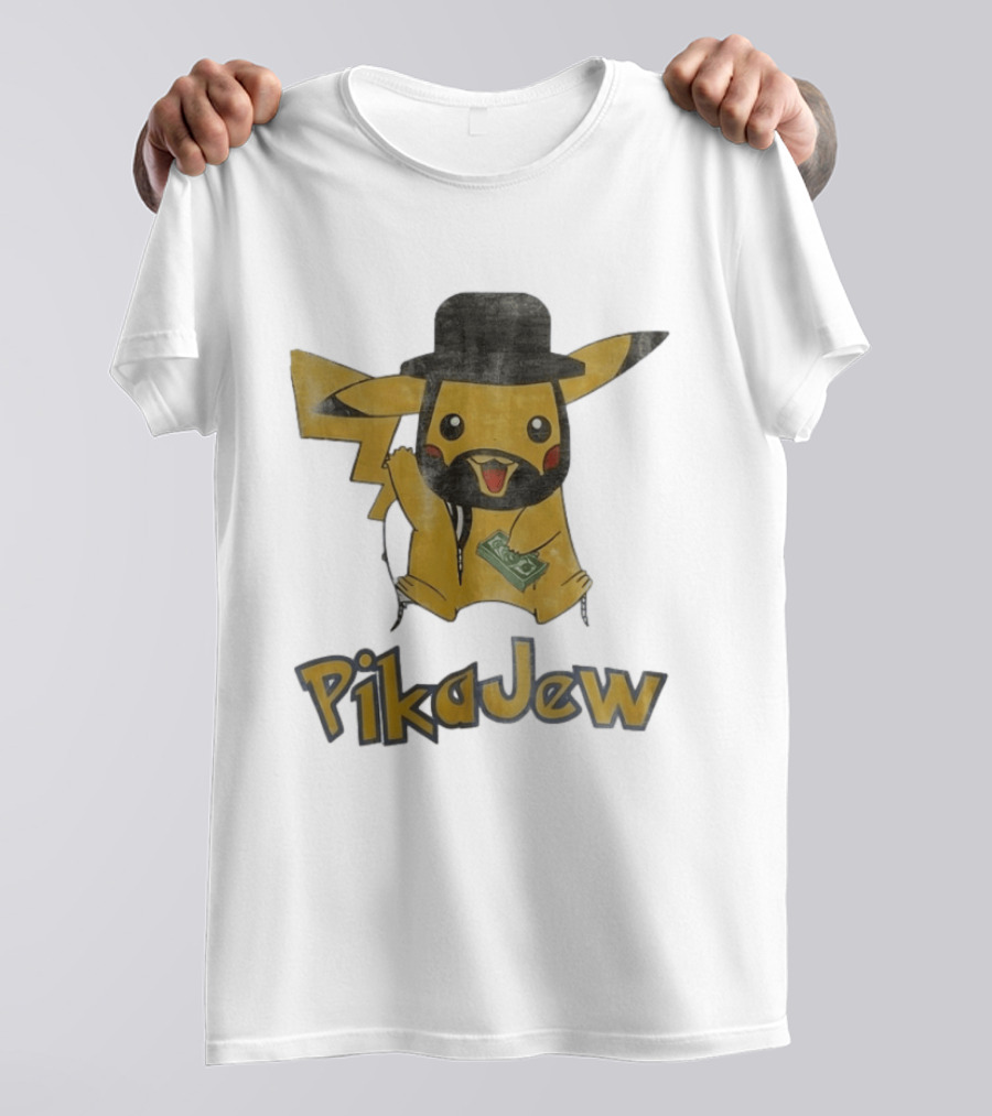 Pikachu PikaJew Meme Wearing Hat And Holding Money T-Shirt