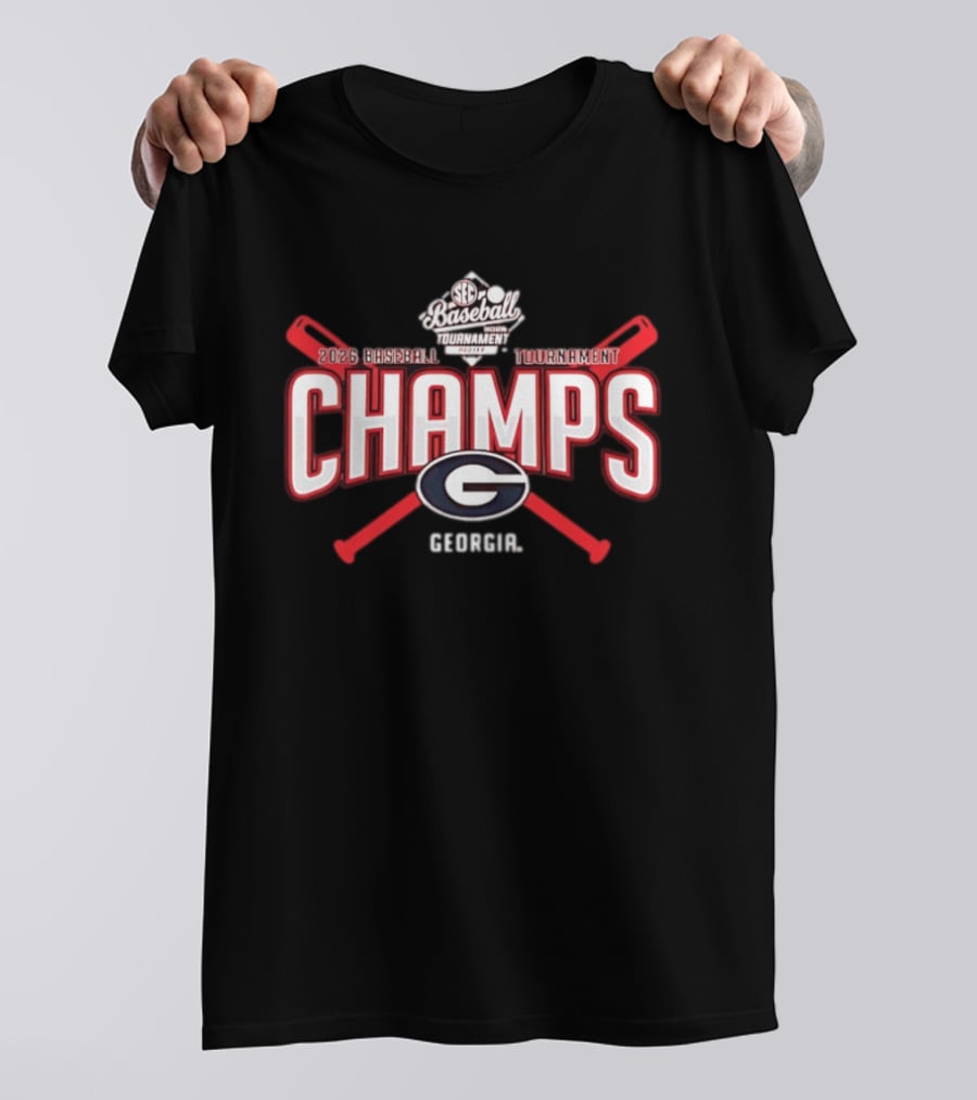 SEC Baseball Tournament 2026 Champs Georgia Bulldogs T-Shirt