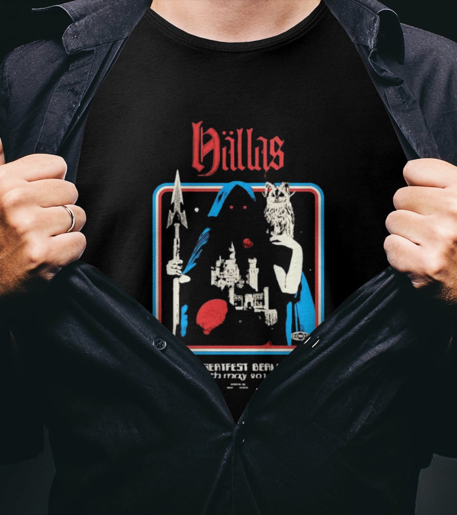 Hällas Desertfest Berlin Wizard Owl Castle 4th May 2019 T-Shirt