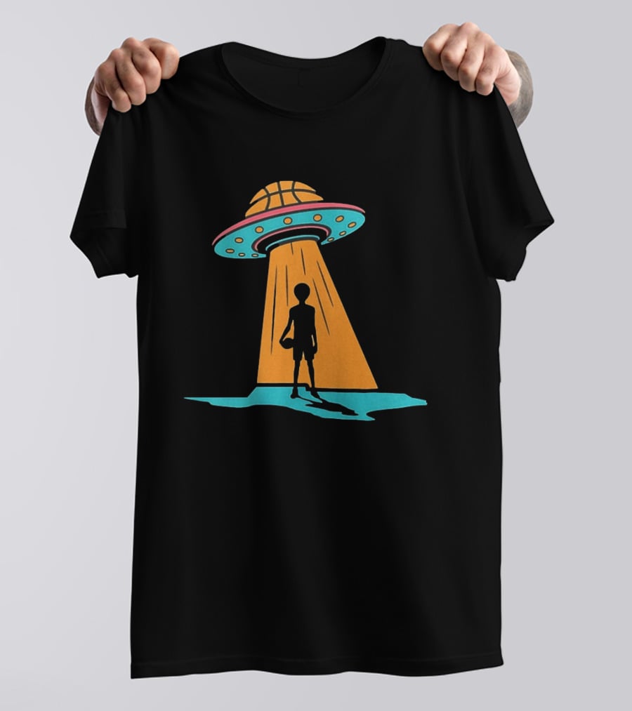 San Antonio Spurs Basketball UFO Alien Abduction Hoops T-Shirt