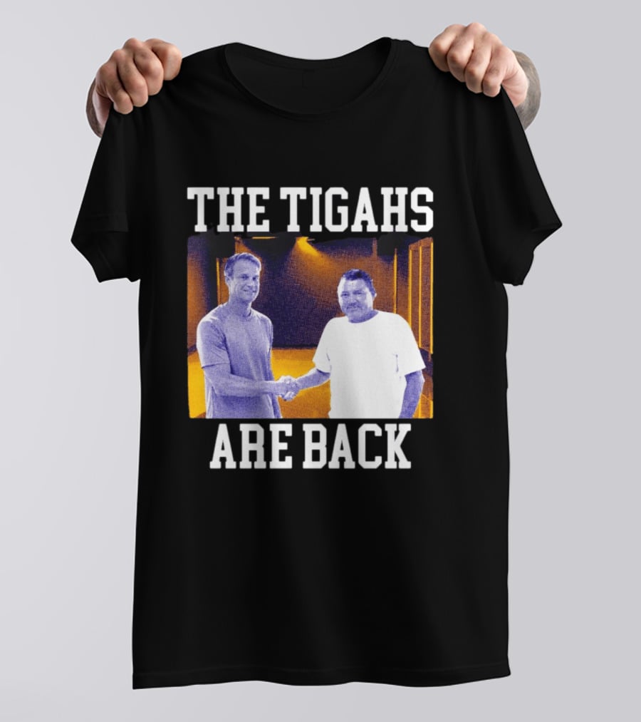 Lane Kiffin Ed Orgeron The Tigahs Are Back LSU Duo Handshake T-Shirt