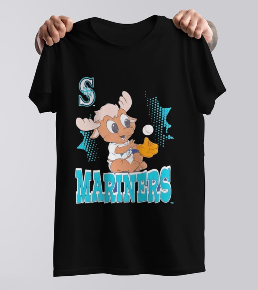 Seattle Mariners Baby Moose Rookie Baseball Glove Mariners T-Shirt