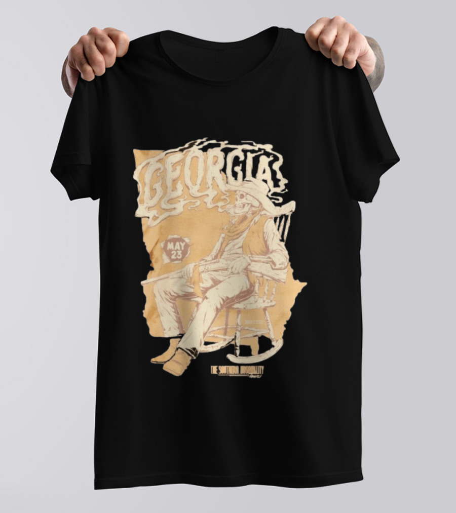 Georgia Skeleton Cowboy Southern Hospitality Tour May 23 MMXXVI T-Shirt
