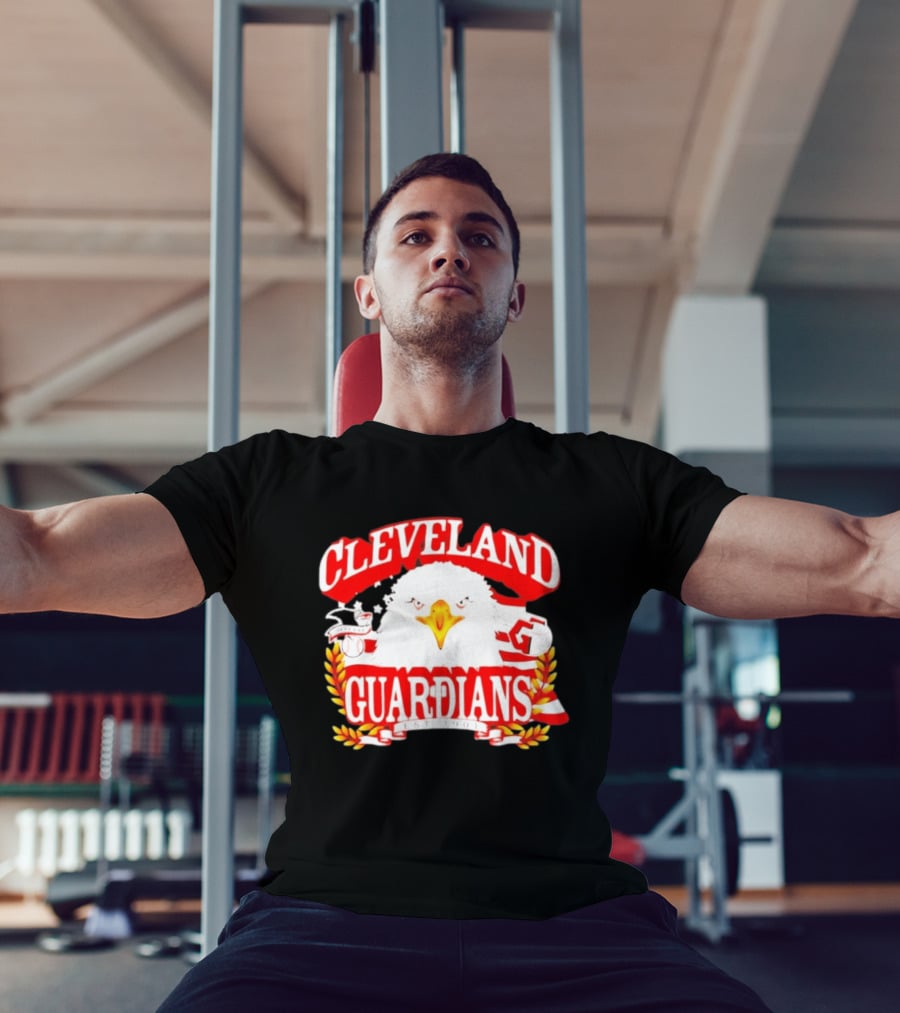 Cleveland Guardians Bald Eagle American Flag Baseball Est 1901 T-Shirt