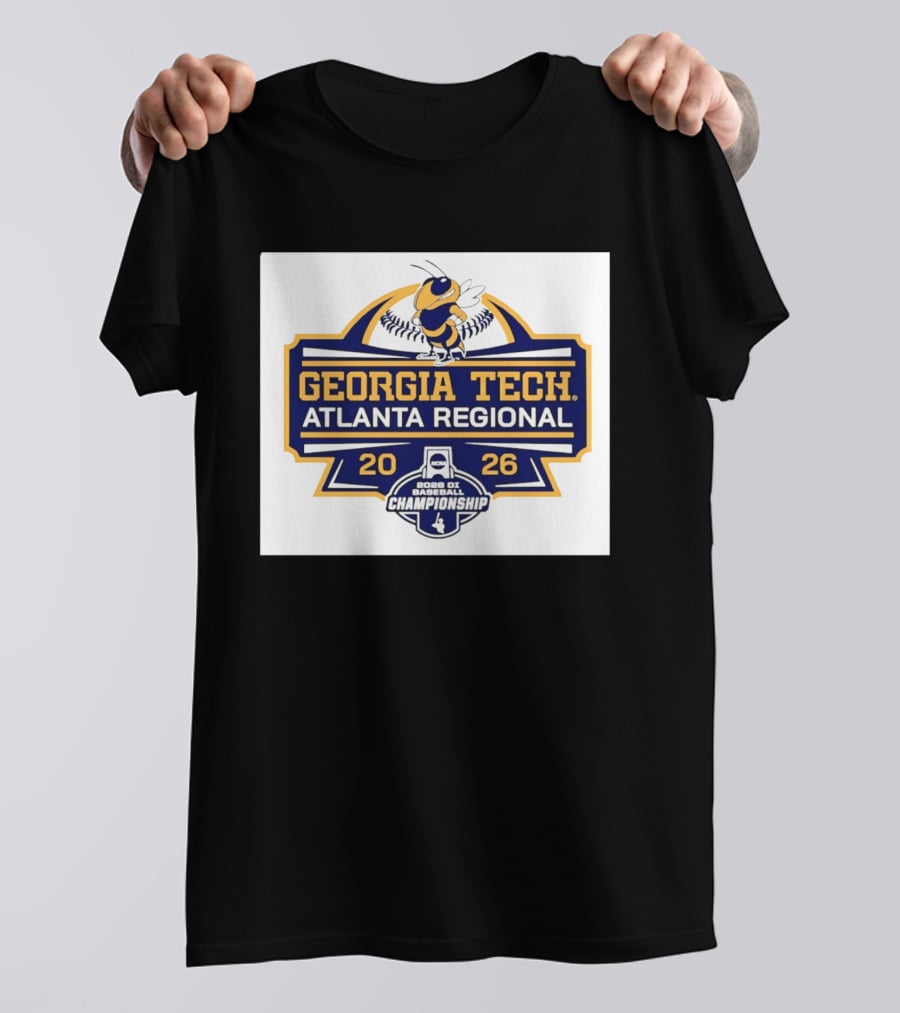 Georgia Tech Yellow Jackets Atlanta Regional 2026 NCAA DI Baseball Championship T-Shirt