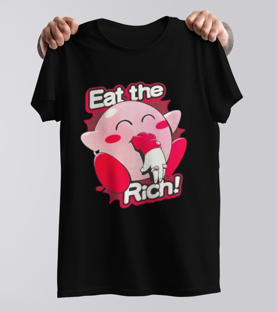 Kirby Eat The Rich Meme Video Game Character Trend T-Shirt