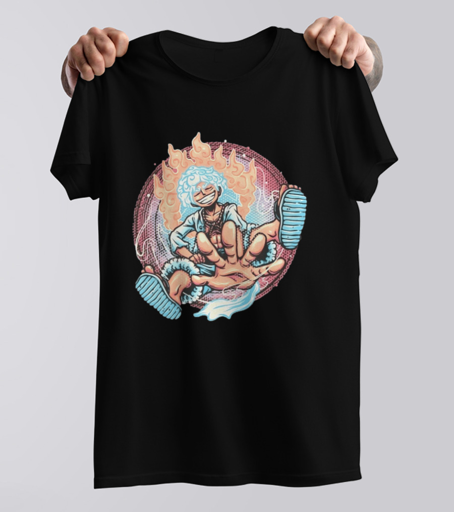 Luffy's Awakened Gear 5 Pirate King Manga Anime T-Shirt