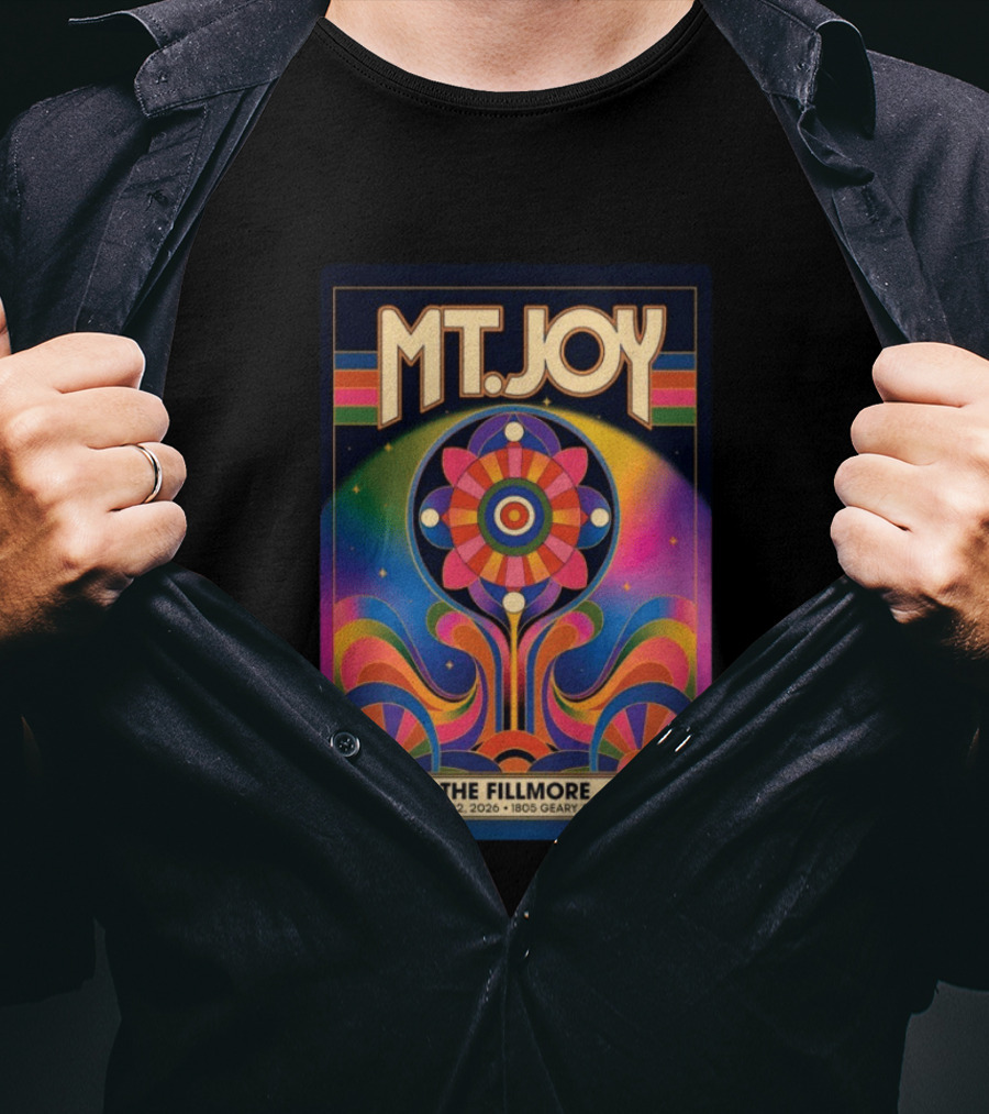 MT. Joy May 22 2026 The Fillmore 1805 Geary San Francisco Vintage Psychedelic T-Shirt