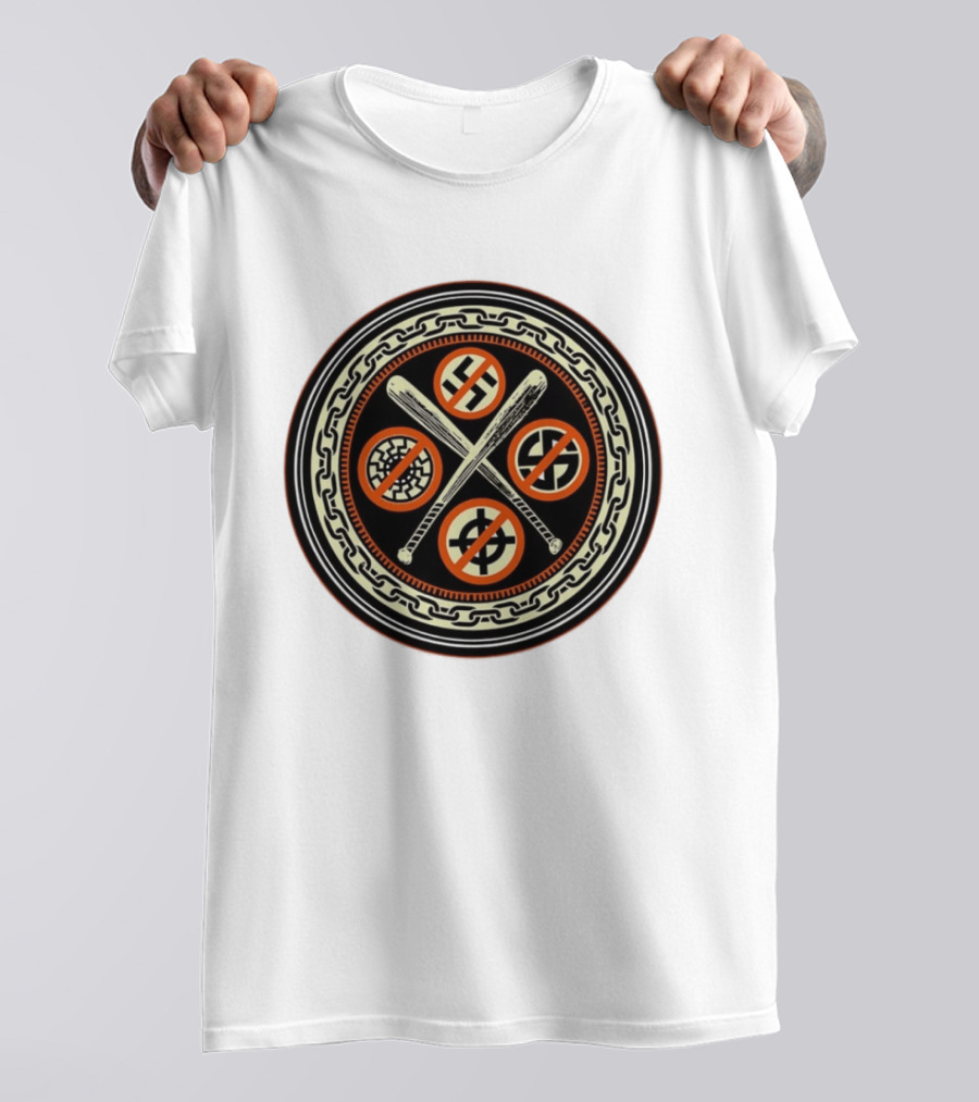 Antifascist Action Symbol No Nazis Iconography T-Shirt