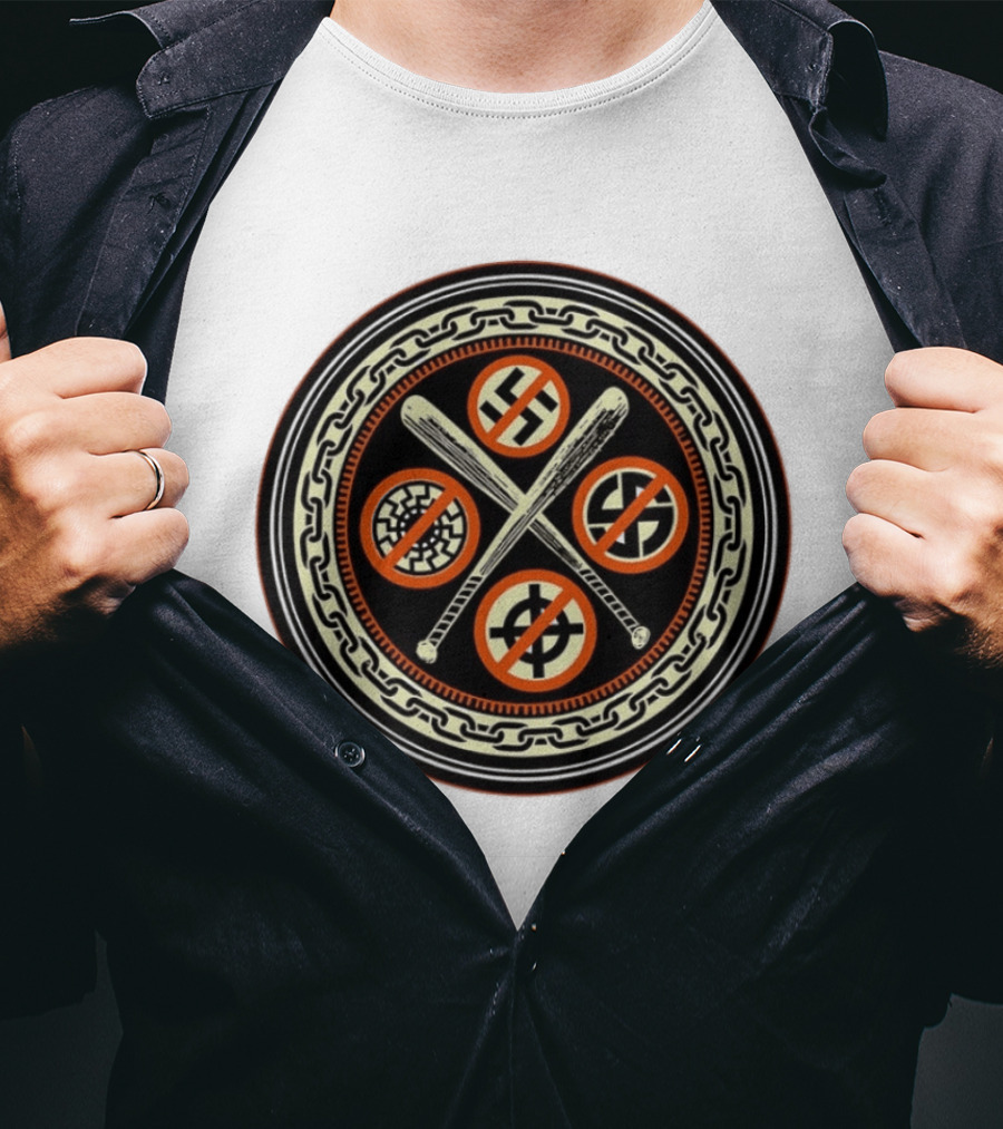 Antifascist Action Symbol No Nazis Iconography T-Shirt
