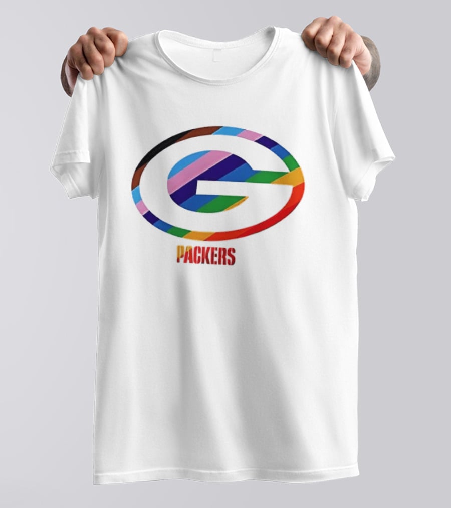 Packers Pride Support The Team Packers Colorful Logo Interpretation T-Shirt