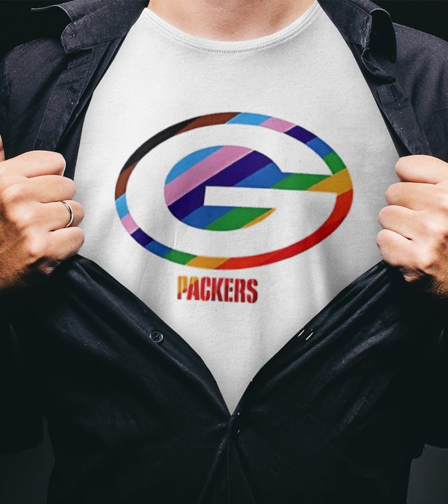 Packers Pride Support The Team Packers Colorful Logo Interpretation T-Shirt