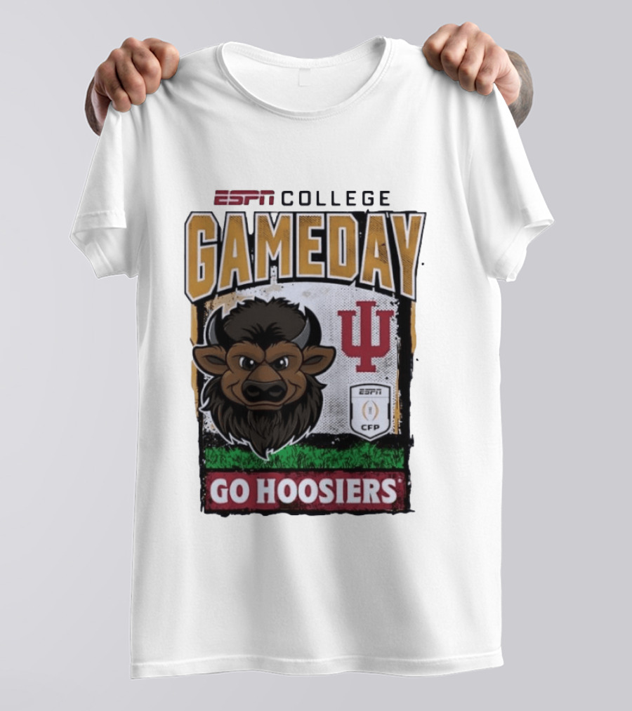ESPN College Gameday Go Hoosiers IU Buffalo Football T-Shirt