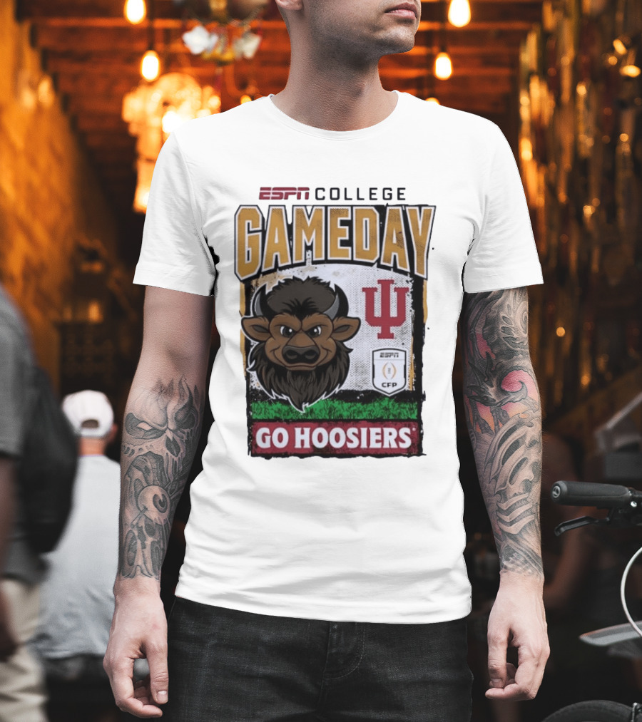 ESPN College Gameday Go Hoosiers IU Buffalo Football T-Shirt