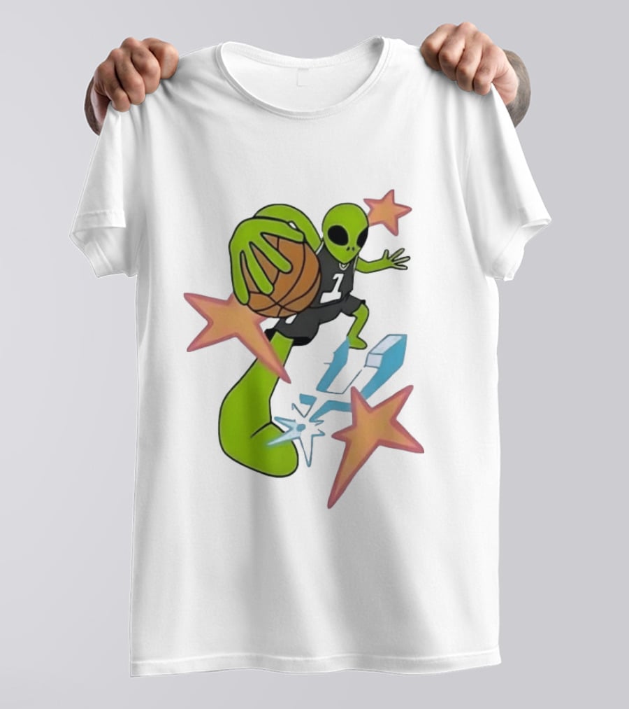 San Antonio Spurs Alien Basketball Dunking Stars T-Shirt