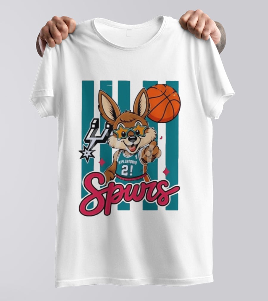 San Antonio Spurs Mascot Basketball Star Glasses Youth 21 T-Shirt